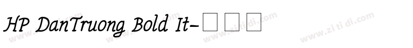 HP DanTruong Bold It字体转换